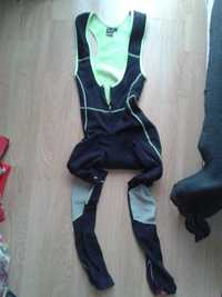 Spodnie z szelkami strój kolarski triathlon PlanetX rozmiar S super