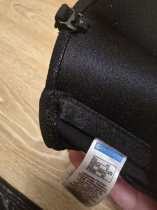 Strój kąpielowy Censored S 36 dwuczęściowy czarny połysk black