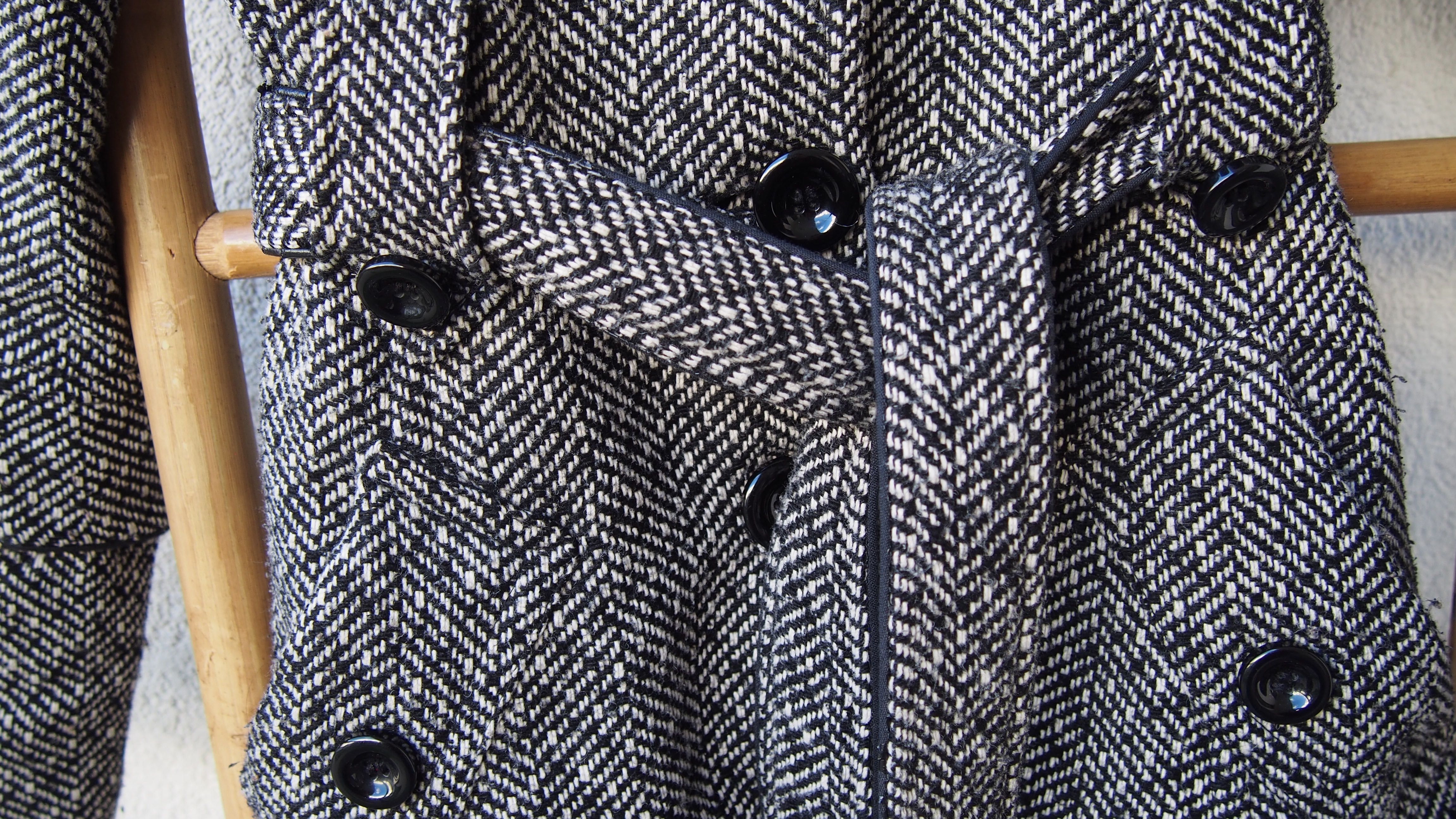 Płaszcz wiosna-jesień rozm 36 C&A kolor melanż czarno-szary