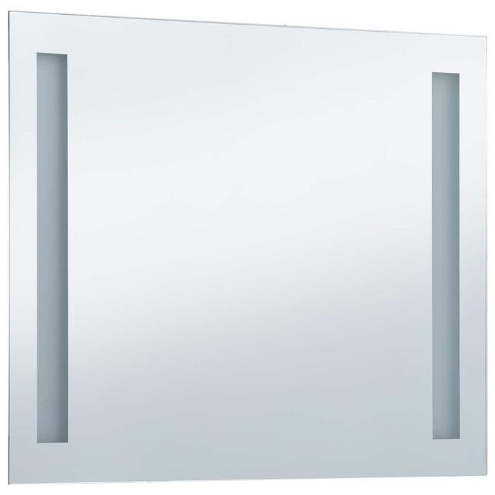 vidaXL Ścienne lustro łazienkowe z LED, 80 x 60 cm