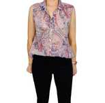 Bluzka w orientalny wzór paisley z asymetrycznym dołem M 38 H&M