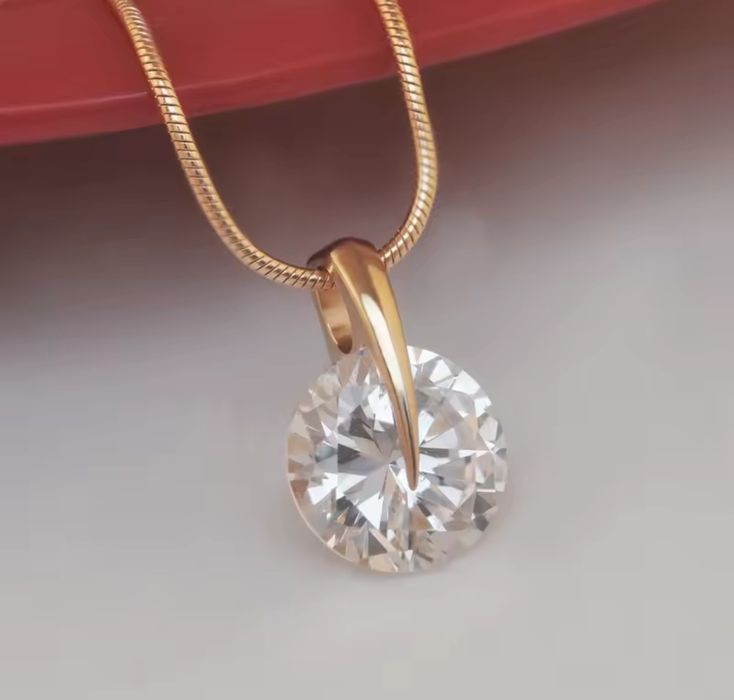 Цепочка с кулоном цирконий 45 см