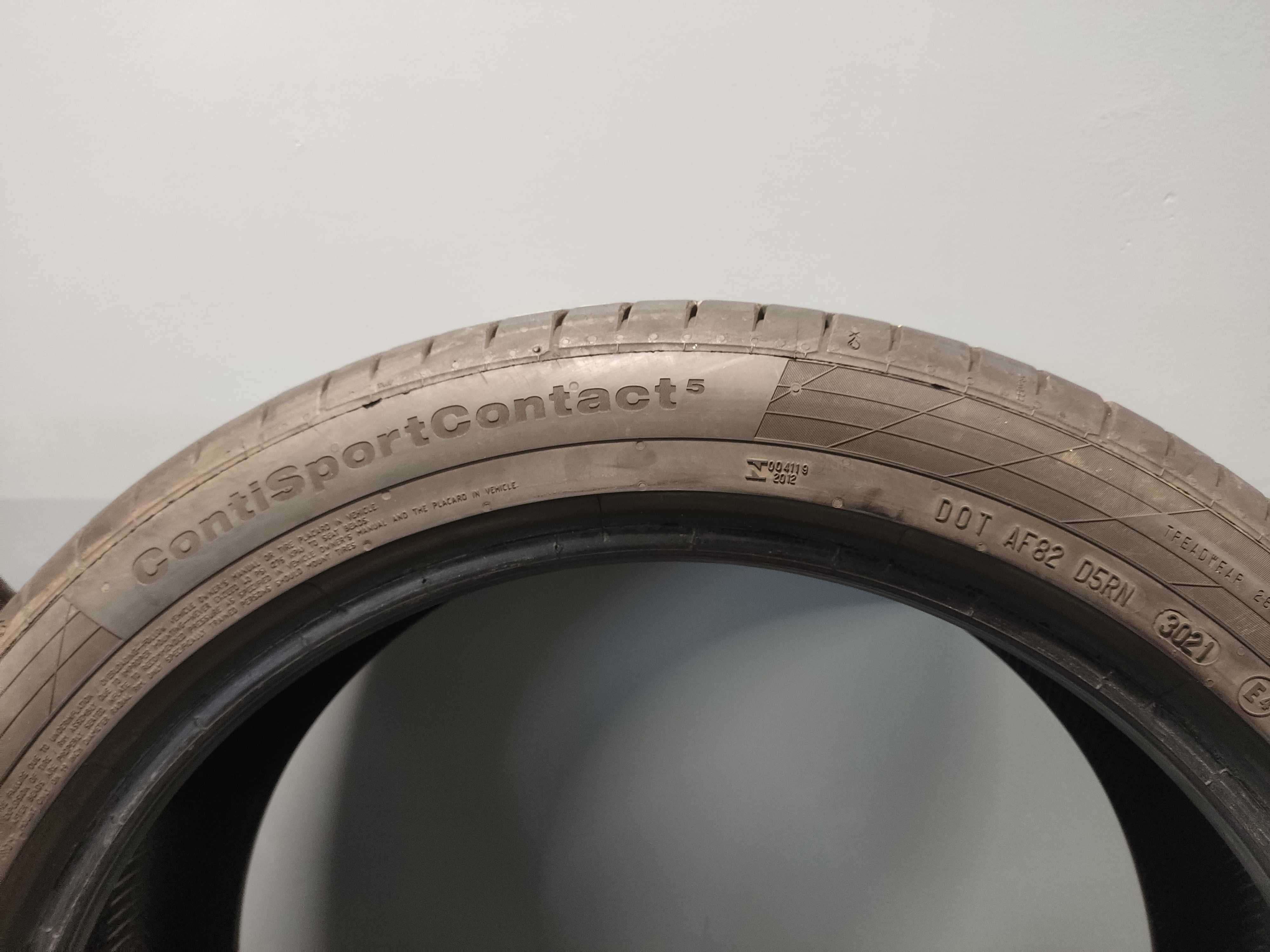 4x225/45R19 Continental ContiSportContact 5, 2021 rok, 92W, idealne