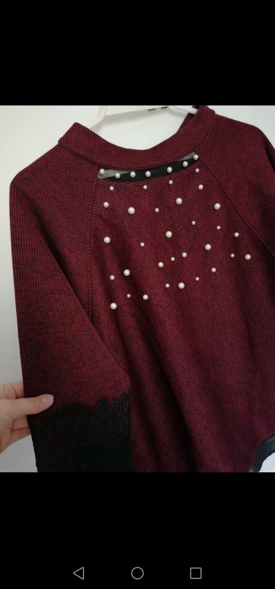 Sweter sweterek bluzka koronka
