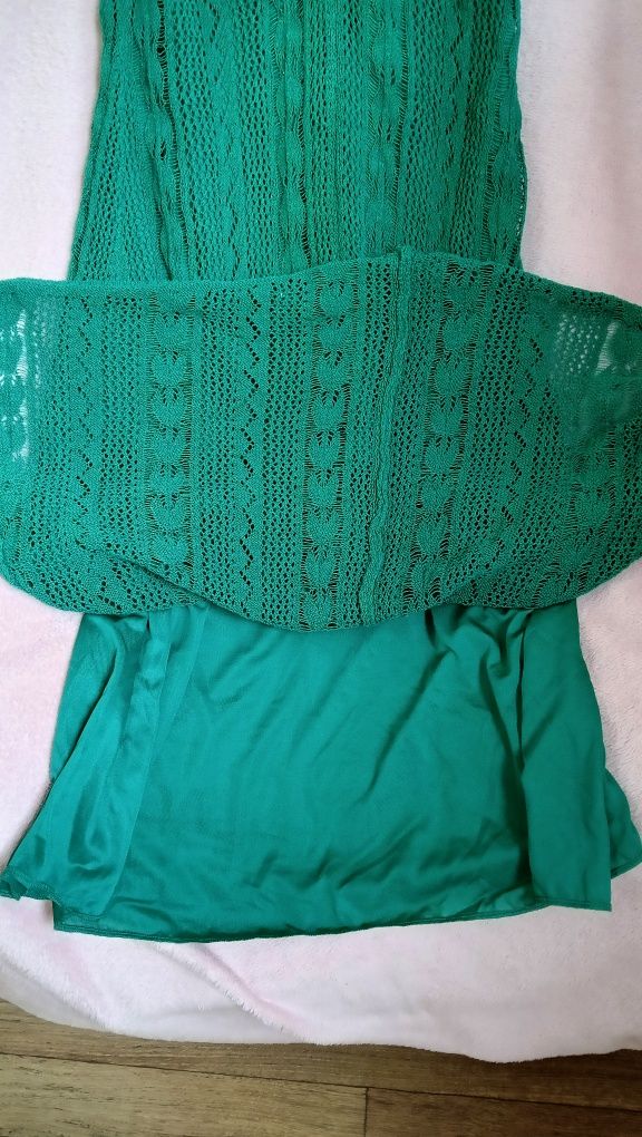 Зелене в'язане плаття Zara