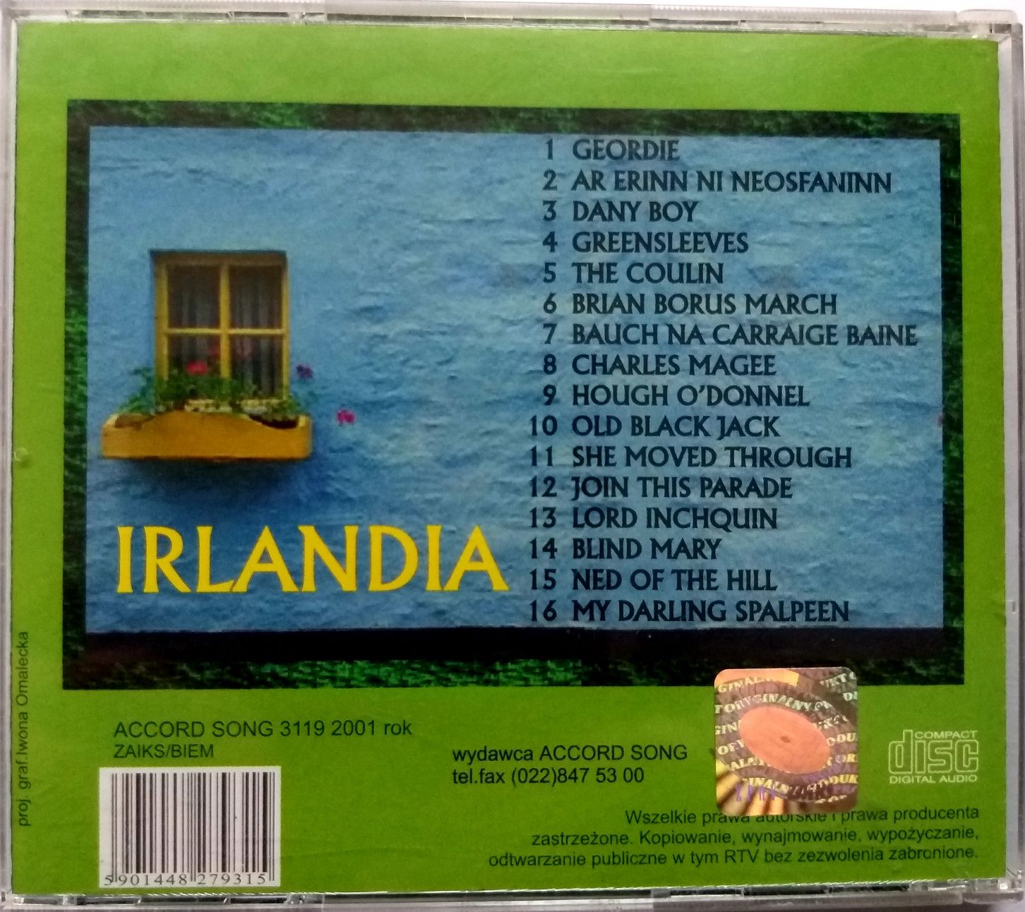 Irlandia 2001r Accord Song 3119