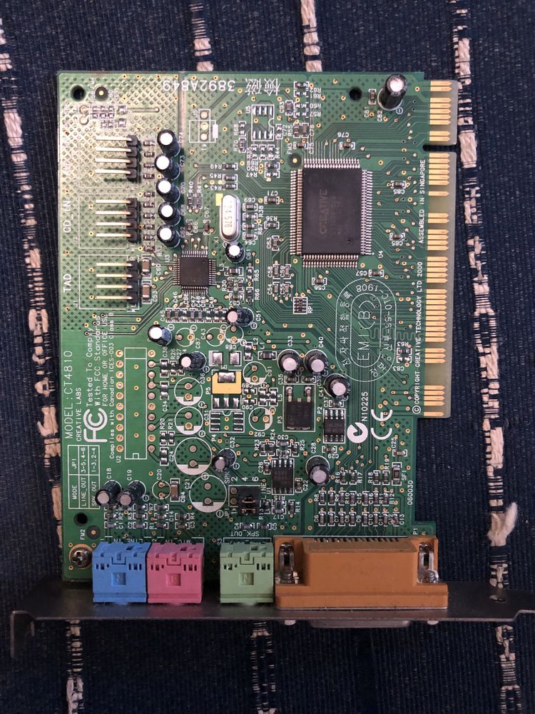 Placa de som pci computador