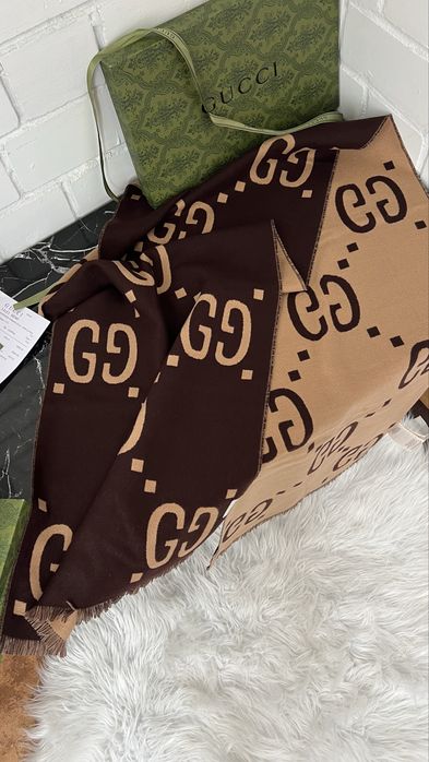 Шарф гучи,gucci двосторонній