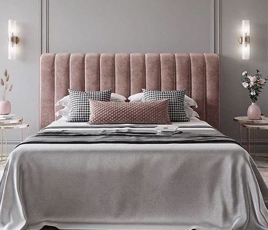 cama estofada moderna- várias médias e cores