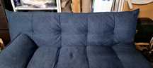 Como novo sofa cama azul ganga