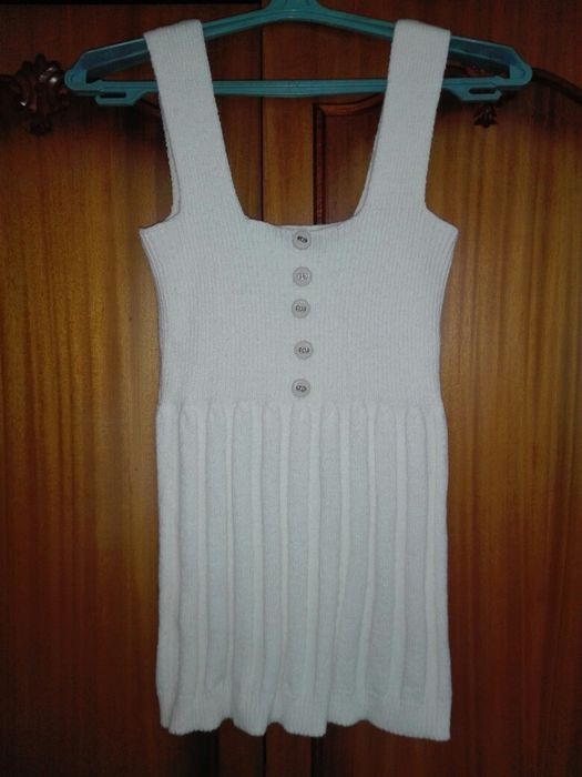 Вязанний сарафан з накидкою