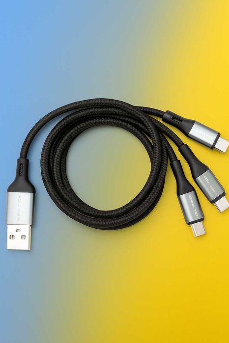 Kabel USB -> Type C, Apple Lightning, Micro USB