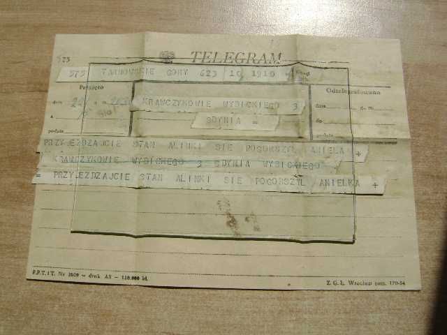 Starocie z PRL - Marynistyka = Zestaw 7 telegramów ze statków 1955-57r
