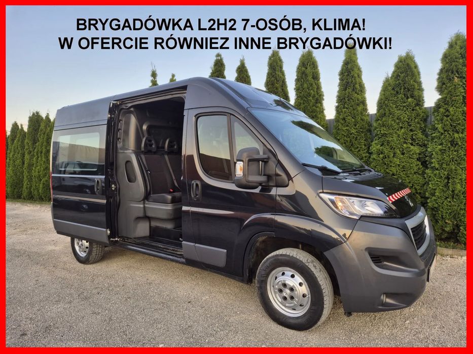 Peugeot Boxer 2.2 130KM Dubel kabina  Brygadówka Doka L2H2 7-osób, Klima, Sprowadzony!