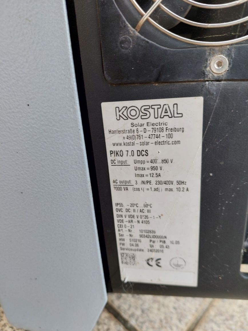 Inversor Kostal 7KW avariado