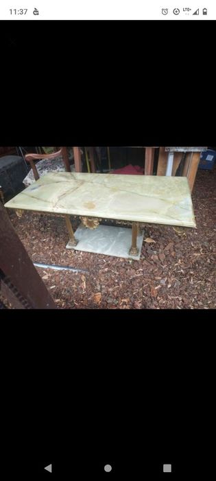 Ława z mosiądzu -blat ONYX