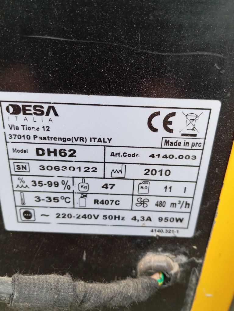 Osuszacz powietrza master dh 62