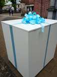Balony wypełnione helem - wypuszczanie z białego pudła - ślub, wesele