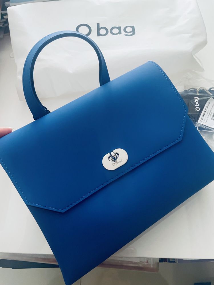 Torebka O bag soft smooth mini Cobalto