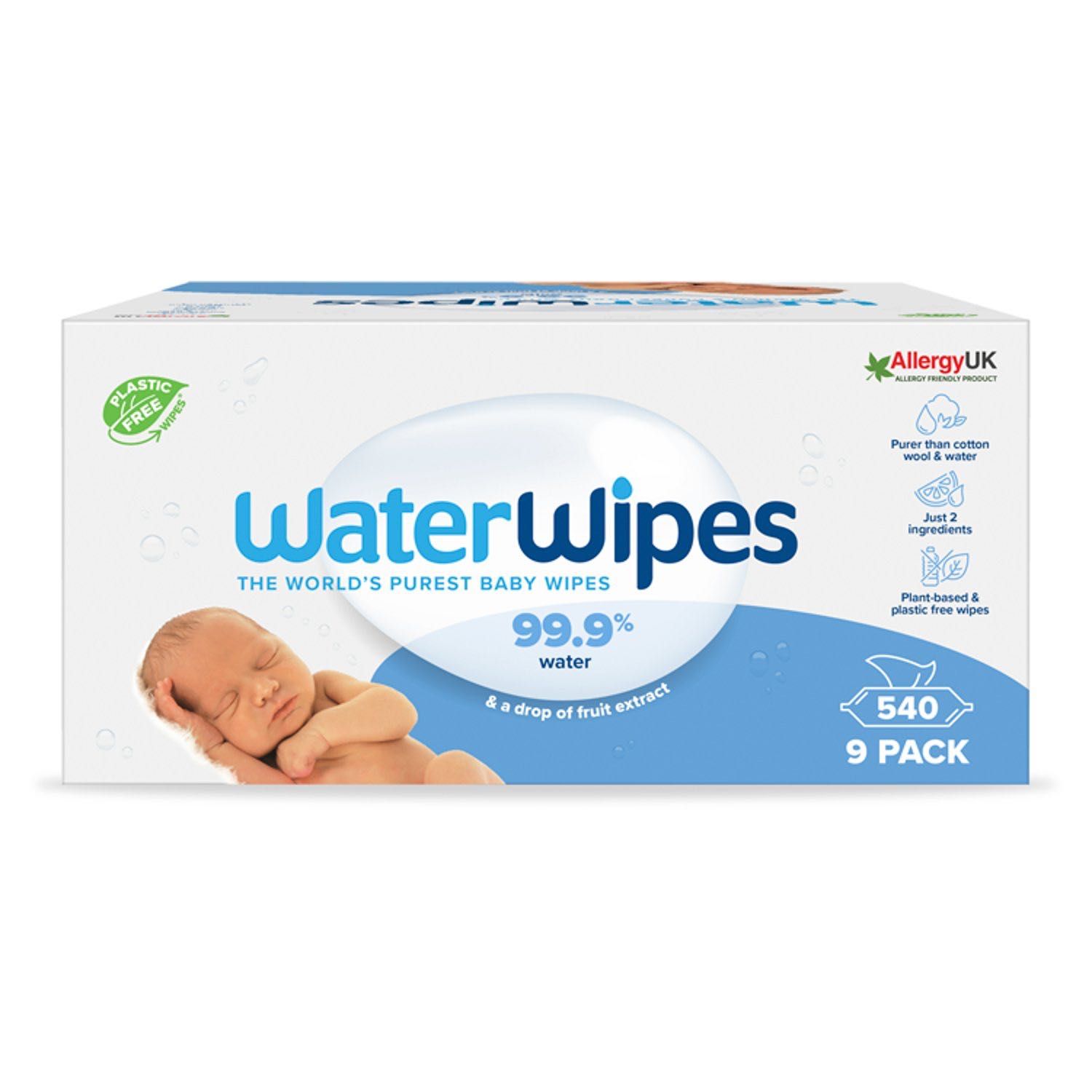 9 x chusteczki Waterwipes 9x 60 sztuk