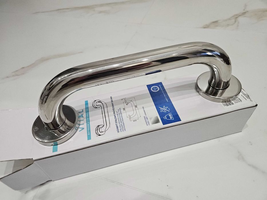 Uchwyt łazienkowy stalowy przyścienny 300mm Deante NIV 041A