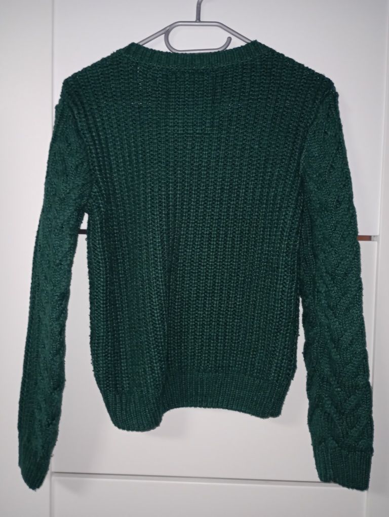 Sweter sweterek SuperDry butelkowa zieleń rozmiar 38