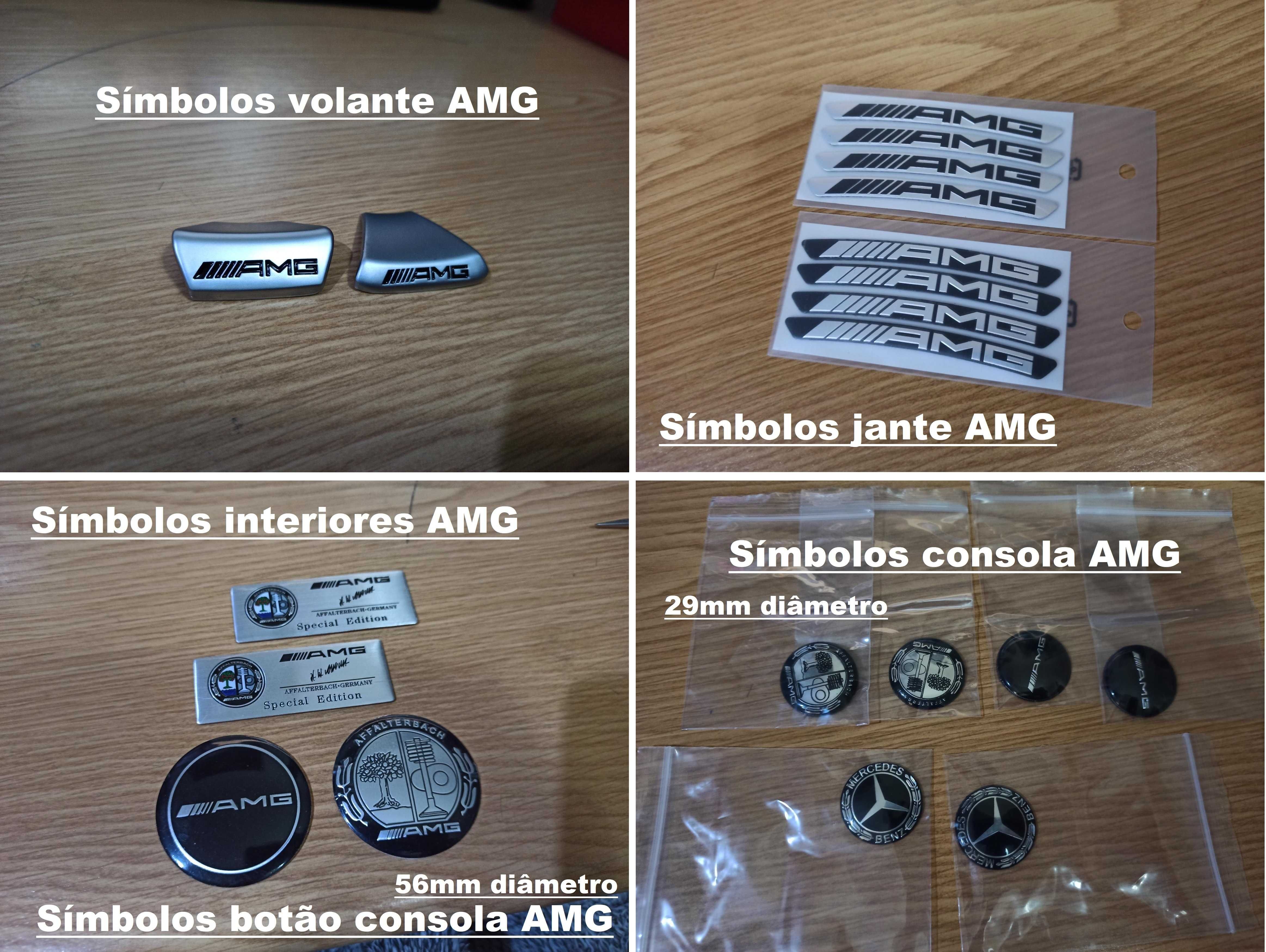 Símbolos Mercedes AMG Capô | Grelha | Traseira | Laterais | Interior