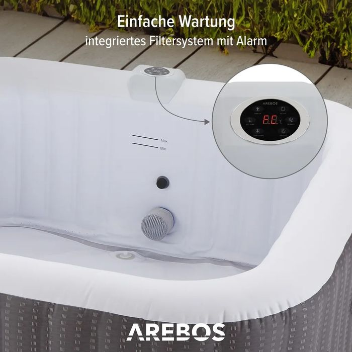 Nadmuchiwane jacuzzi AREBOS "Barcelona", 185x185 cm, wewnątrz i na zew