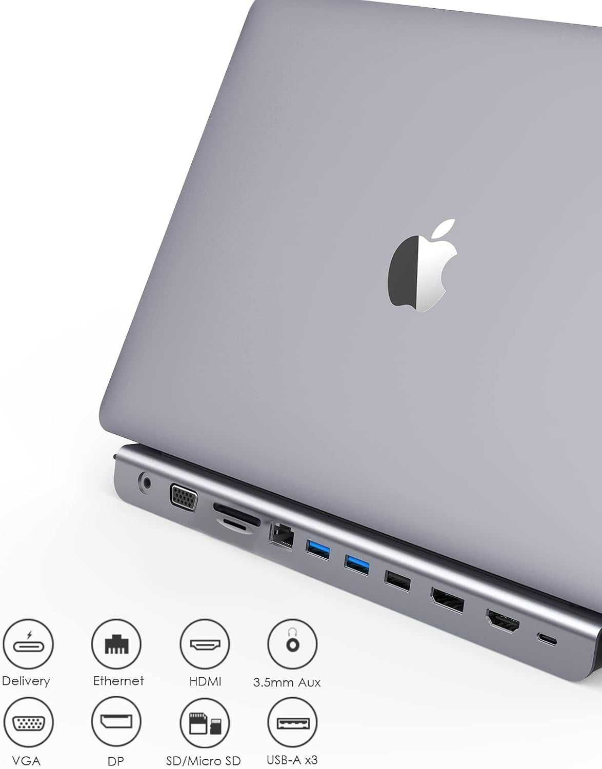 Stacja dokująca Lention USB C 100 W PD, 4K HDMI/DisplayPort, VGA