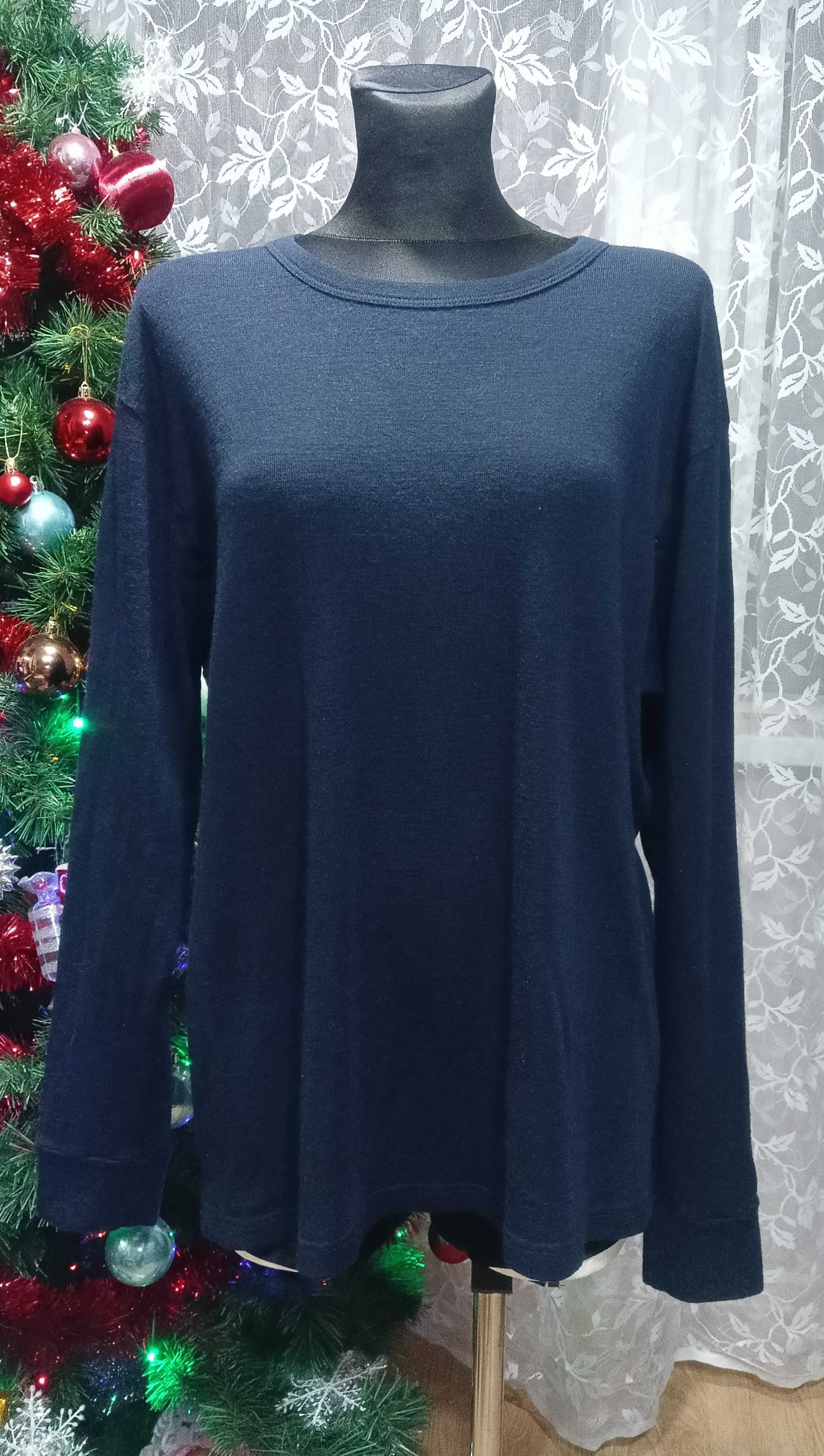 Granatowy sweter damski/męski unisex Krone wkładany przez głowę basic