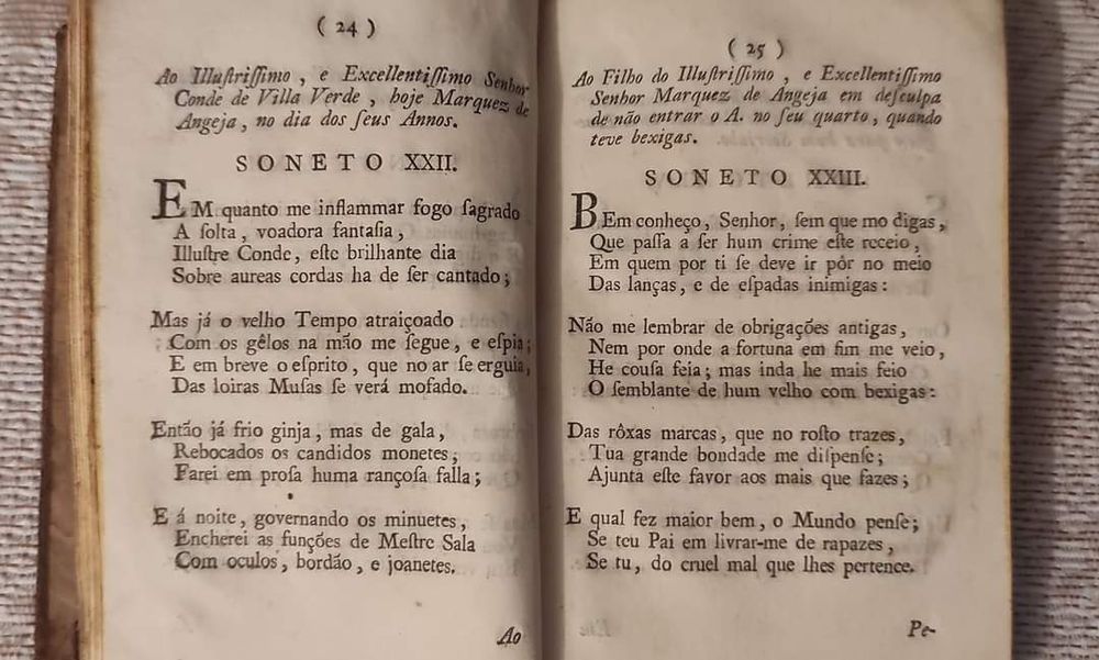 Raro livro- ALMEIDA, Nicolau Tolentino de. OBRAS POETICAS- 1801
DE NIC