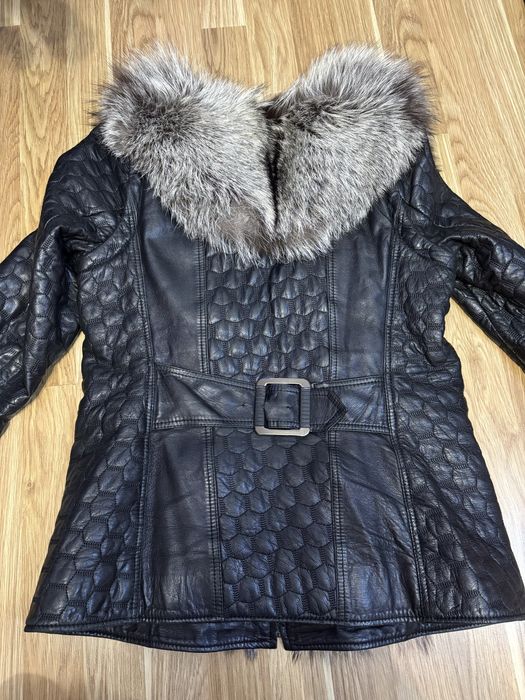 Кожаная куртка, курточка, жилетка , безрукавка,шкіряна куртка з хутром