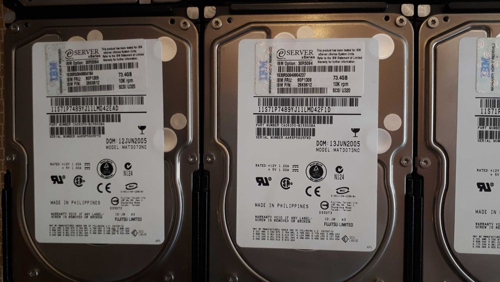 Discos SCSI / SATA Avariados64738832226307123