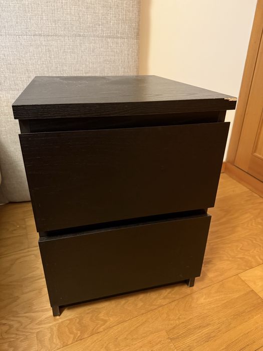Mesa de Cabeceira MALM em Preto Castanho