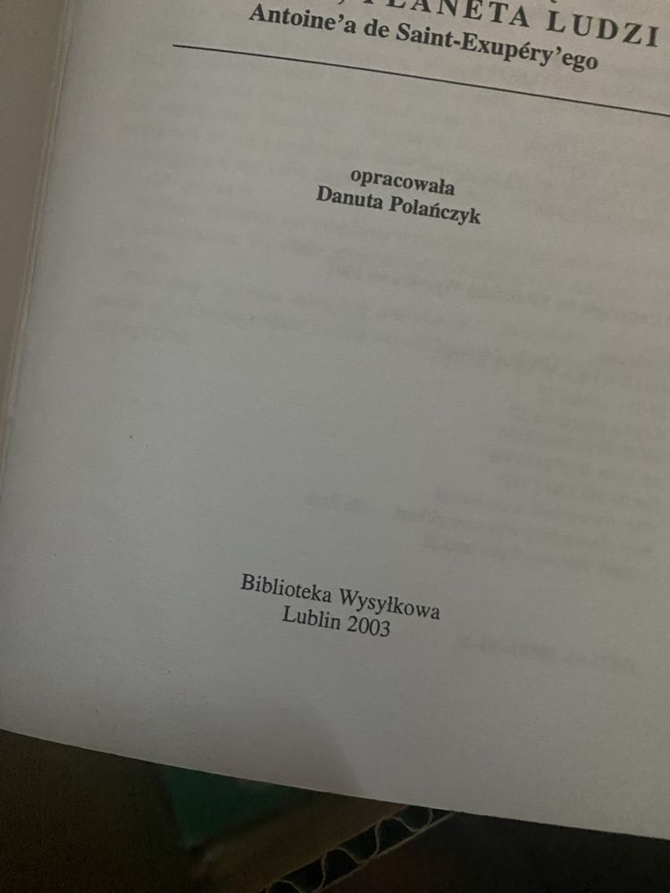 Biblioteczka opracowań Mały Książe & Ziemia Planeta Ludzi