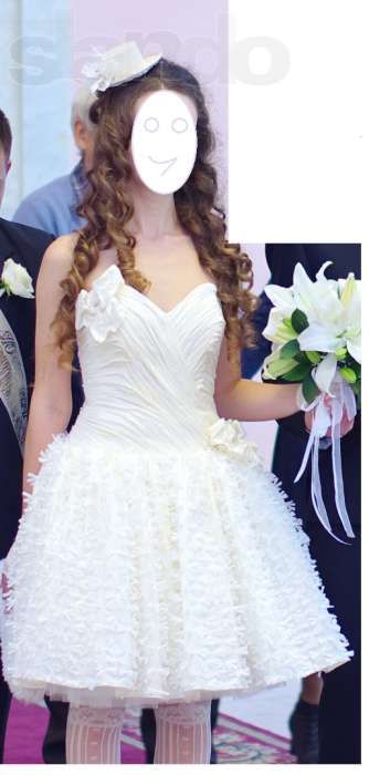 Короткое игривое свадебное платье для современной невесты!