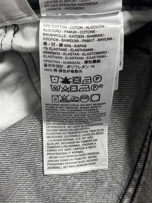 Męskie spodnie jeansowe Levi's 562 W32 L32 czarne denim vintage