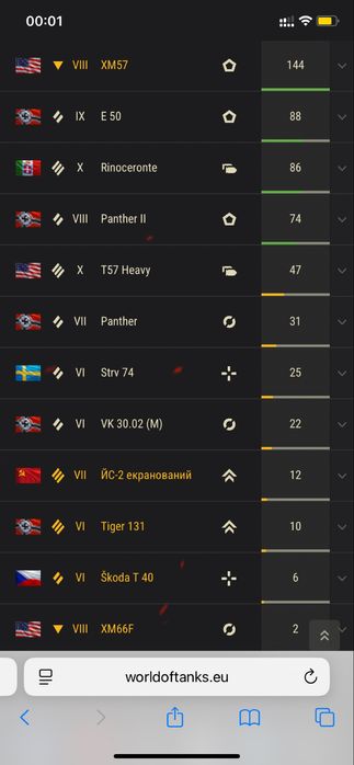 Аккаунт wot два топа + прем 8/7лвл