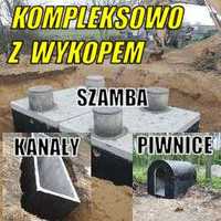 Szamba 5m3 betonowe Zbiorniki betonowe Piwnice Kompleksowo z wykopem