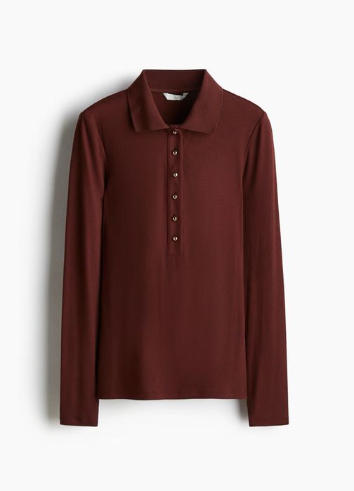 H&M поло з м’якого трикотажу в рубчик.