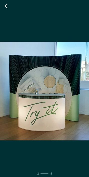 Stół eventowy Lumaline, składany,podświetlany,mobilny,pokrowiec