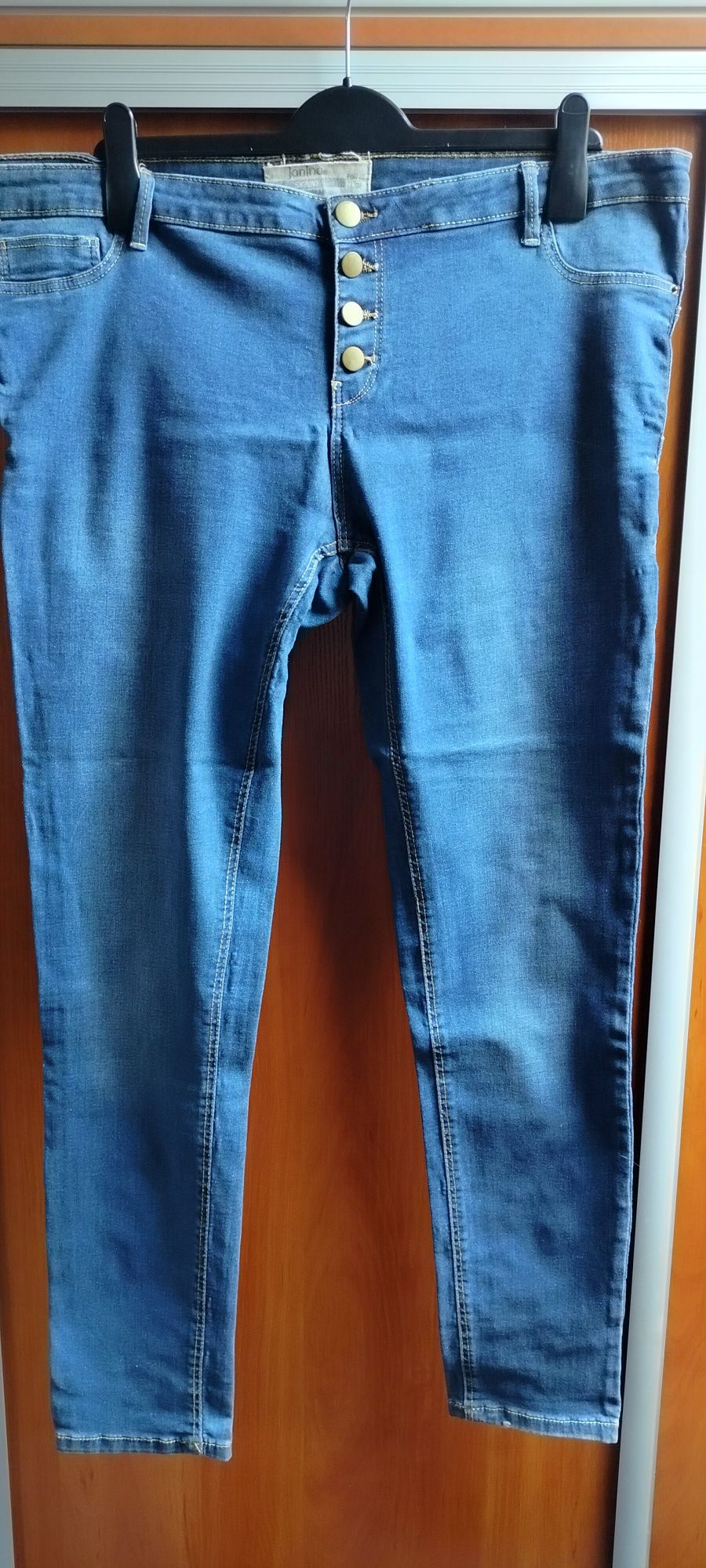 Ładne Duże Spodnie Dżinsowe Janina Skinny 48 stan idealny