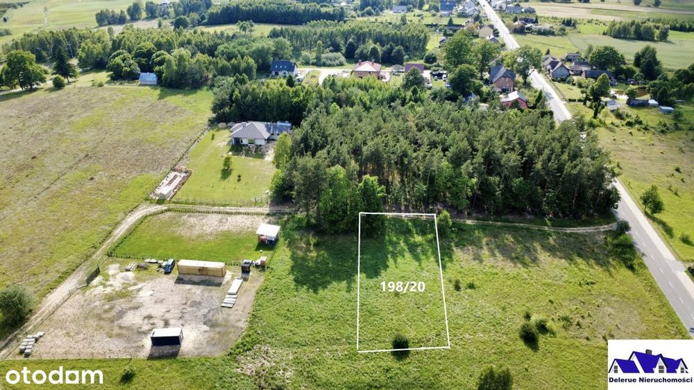Działka budowlana w sąsiedztwie lasu