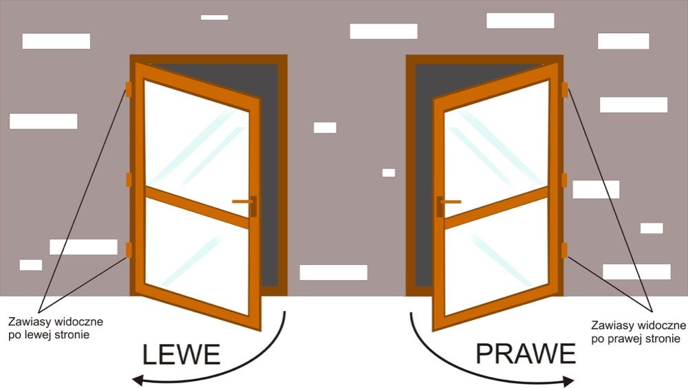 Drzwi PCV Złoty Dąb nowe 90X200 sklepowe szyba panel