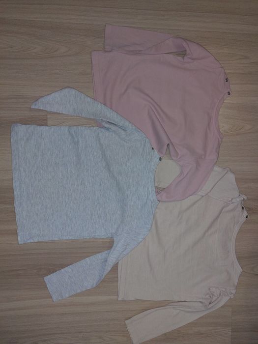 Zestaw 3 bluzek na długi rękaw dla dziewczynki 98 cm Sinsay