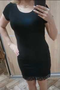 Czarna sukienka mini z koronką rozmiar S/M