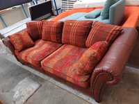 Skórzana sofa kanapa wypoczynkowa duża