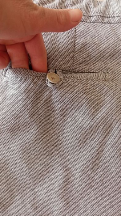 Eleganckie piękne szare wzorki spodnie Zara Man bawełniane wiskozowe