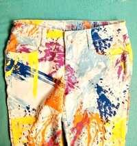 Crazy kolorowe spodnie jeans z elastanem Jeansy skeeny Denim Co Hippie