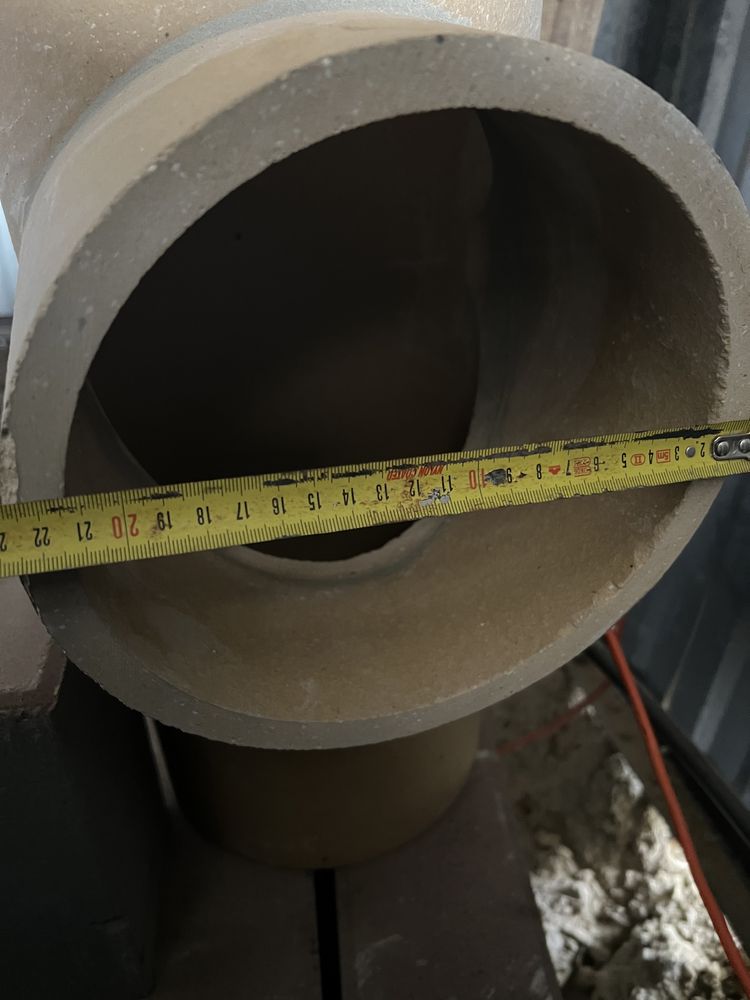 Komin D=200 mm  trójki 90 stopni ceramiczny